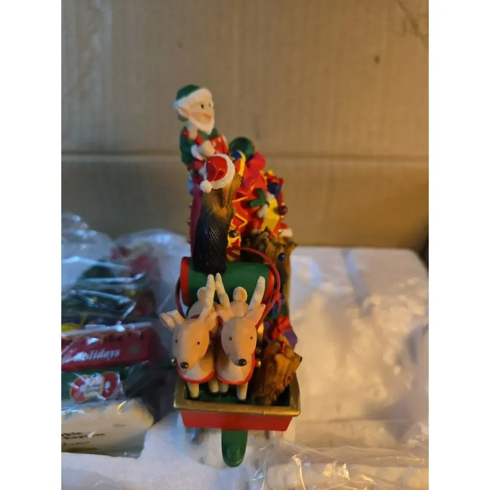 I Love Yorkies Christmas Express Holiday Train by Danbury Mint 6 pcs *READ*